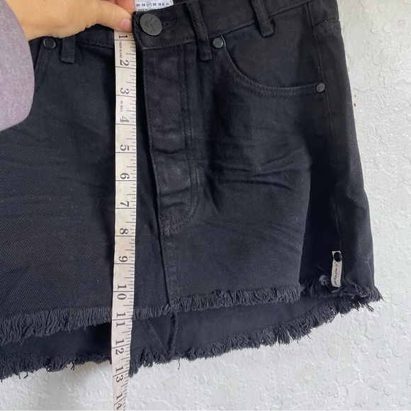 ONE X ONE TEASPOON JUNKYARD LOW RISE BLACK DENIM MINI SKIRT SIZE 27 - Picture 10 of 11